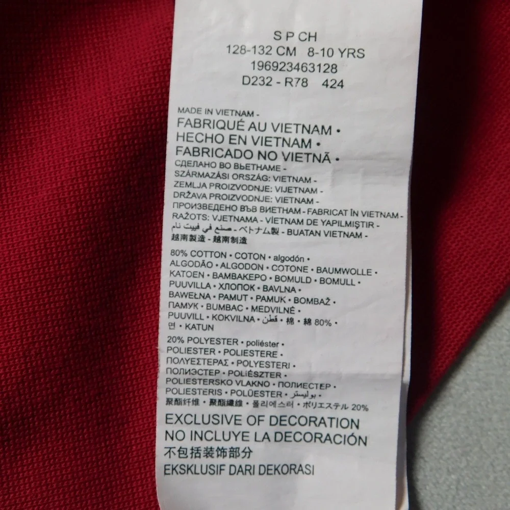 Jordan Kids Small Jumpman Fleece Pullover Hoodie Red White Logo Small 95A715-R78